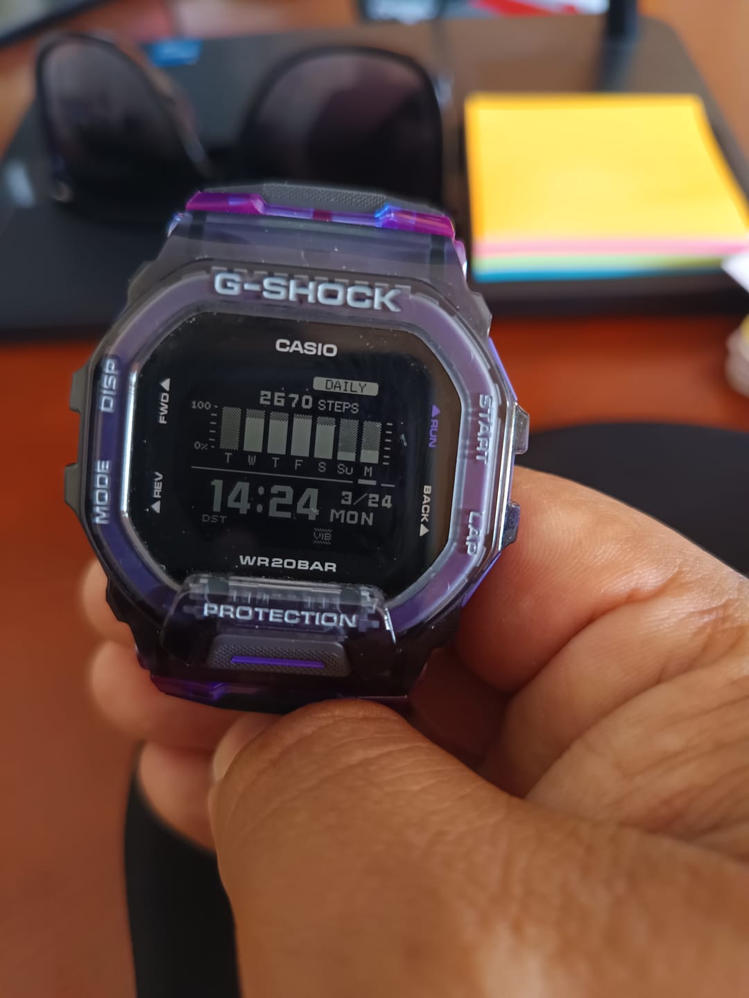 Customer photo review of Reloj Casio G-Shock G-SQUAD GBD-200SM-1A6DR Bluetooth