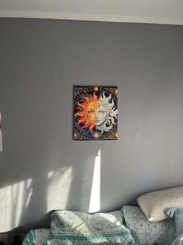 Customer photo review of "Celestial Sun and Moon Duality" Paint by Numbers Kit