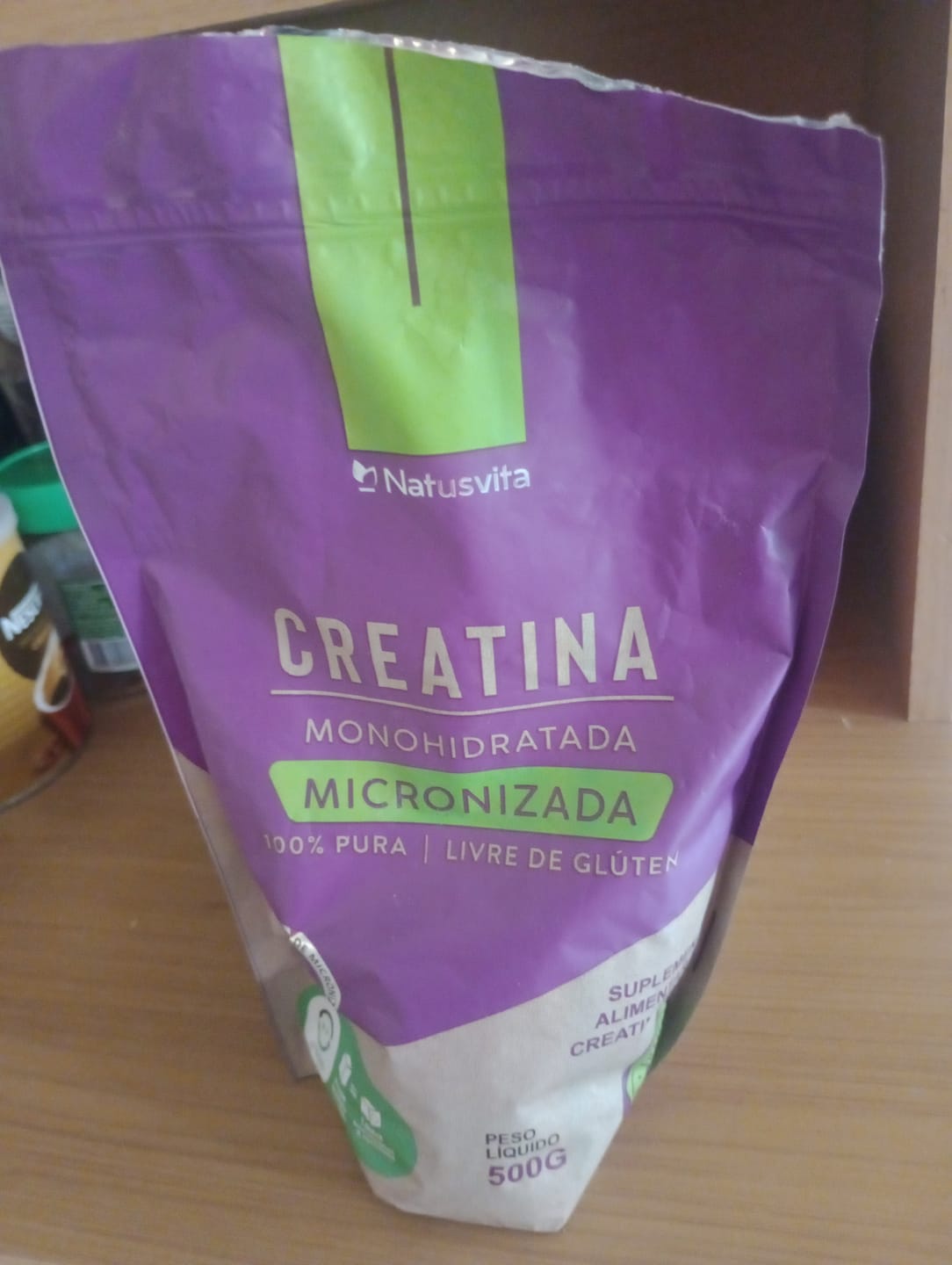 Customer photo review of Creatina 100% Pura (500g). Monohidratada e Micronizada 180 mícrons. Livre de Metais Pesados