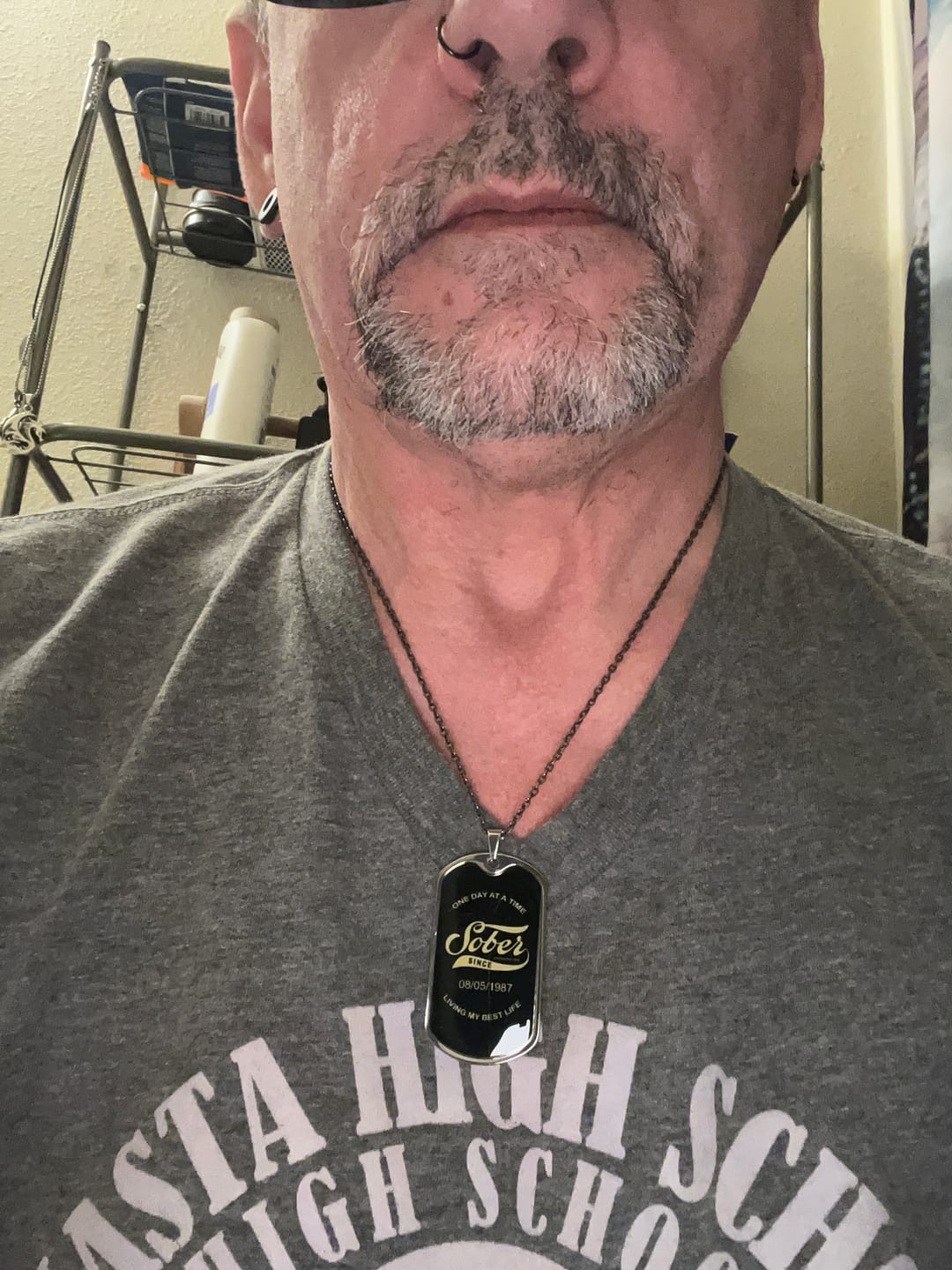 Customer photo review of Loosid Sober Since Dog Tag w/Personalized Sobriety Date