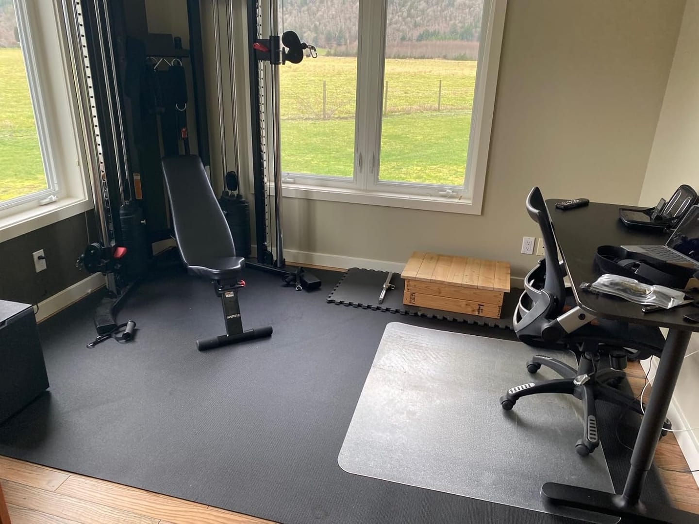 Customer photo review of GXMMAT Extra Wide Exercise Mat 7'