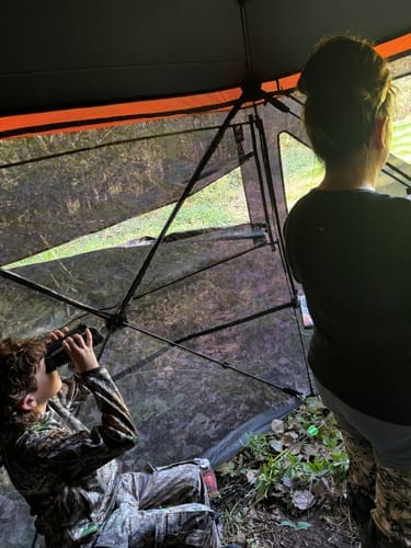 Customer photo review of VisMaster 270° See-through Hunting Blind with No-Trip Door