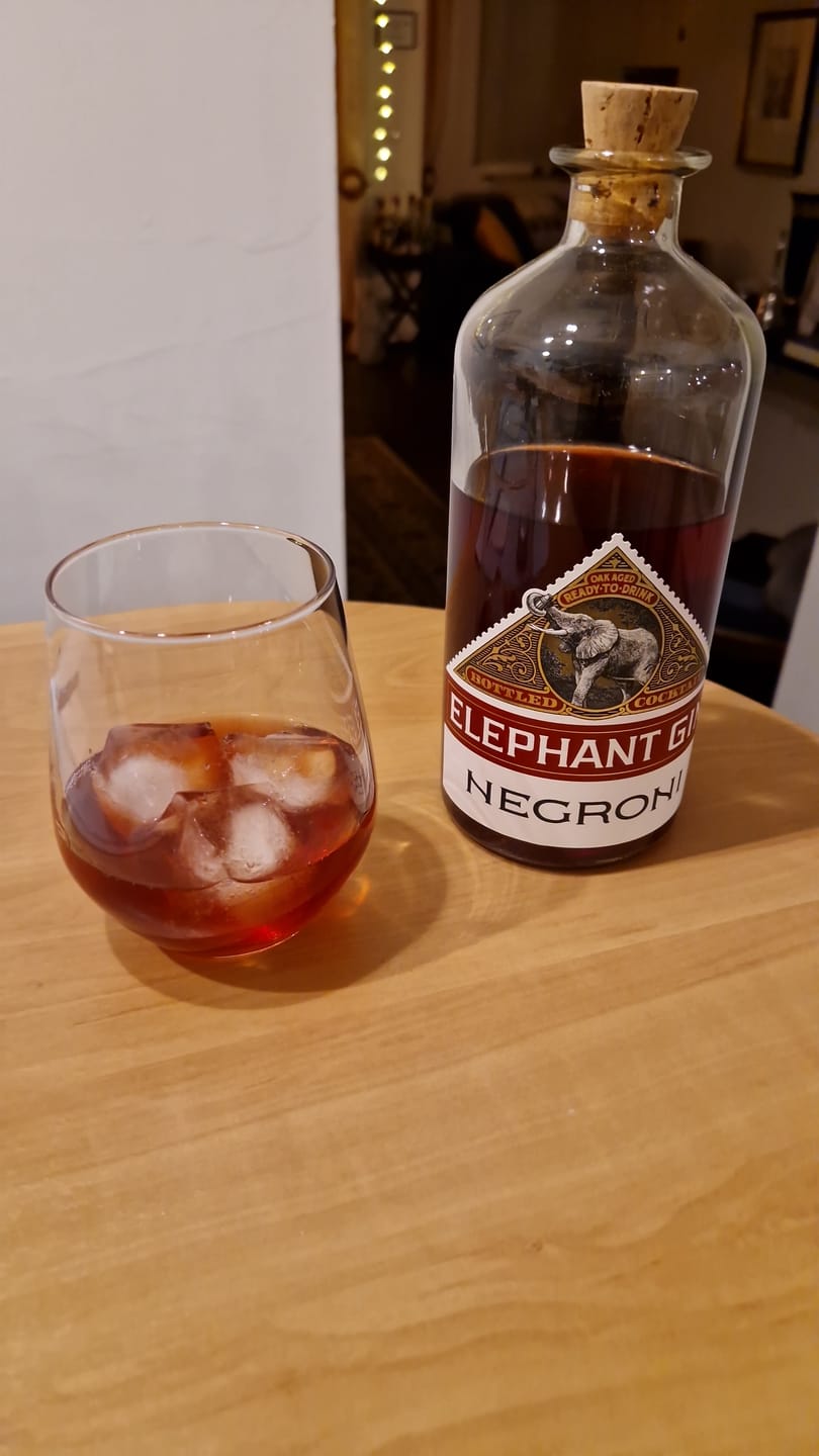 Customer photo review of Elephant Gin Negroni 700ml - Ready-to-drink