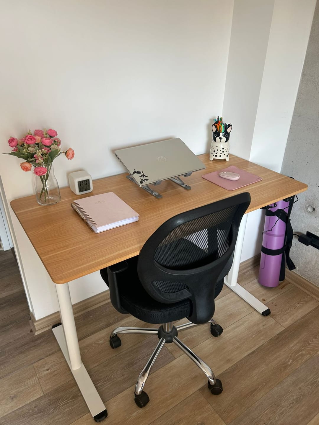 Customer photo review of Escritorio Home Office Orion Eléctrico Natural