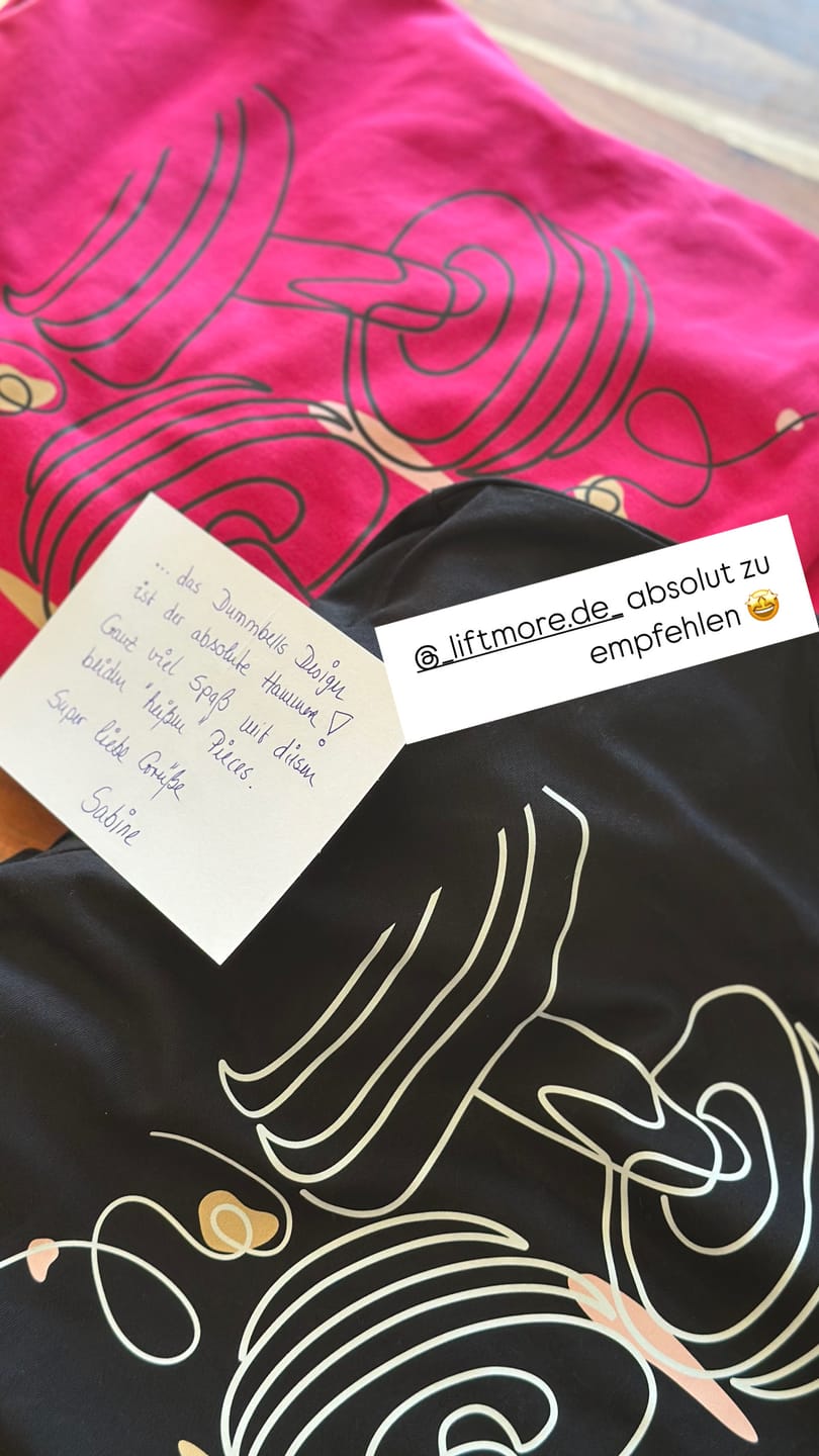 Customer photo review of Dumbbells Tee