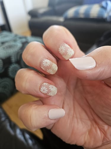 Customer photo review of Glass Pink | Super Jellies DIY Hard Semi Cured Gel Nail Wraps