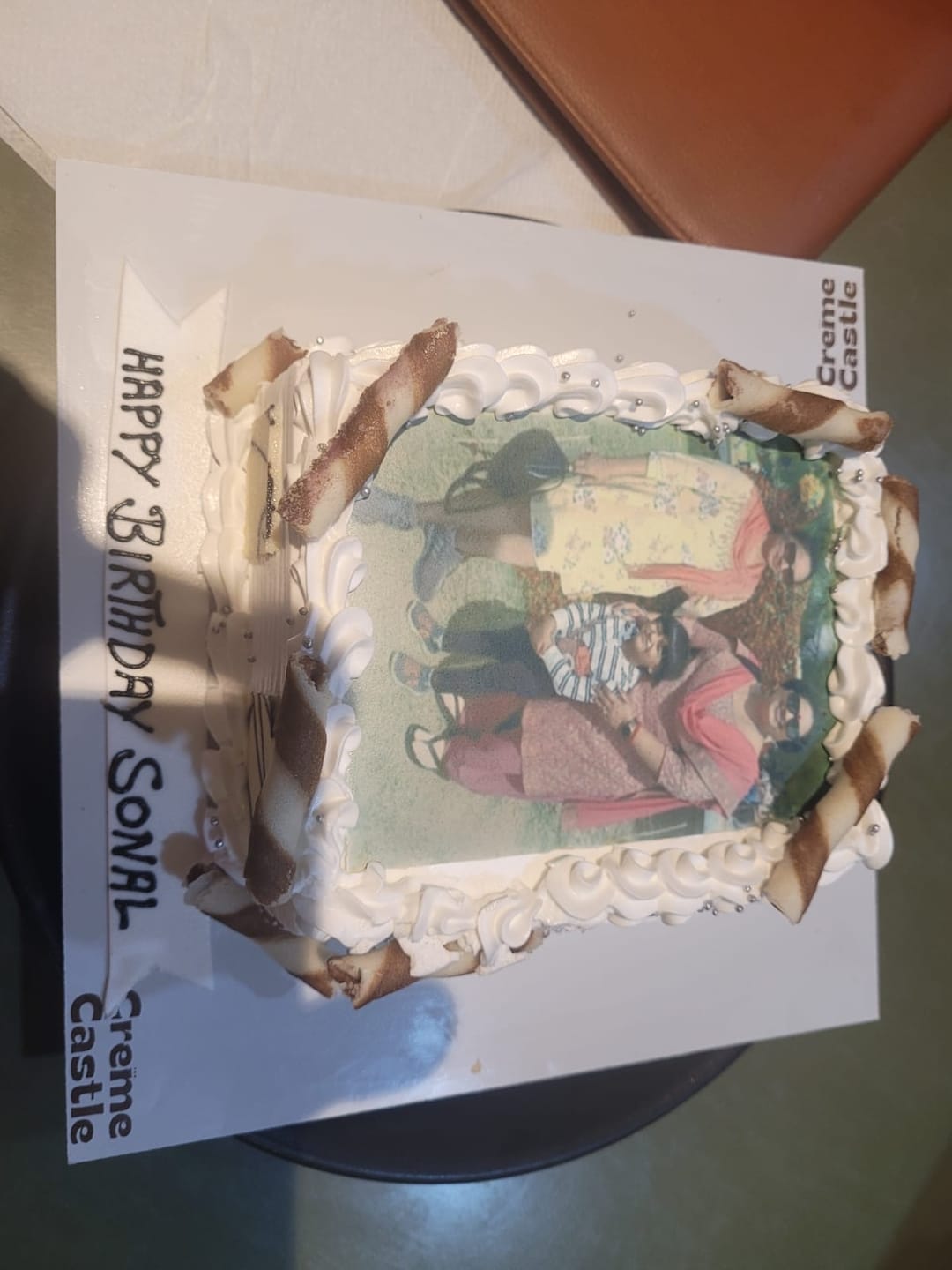Customer photo review of Customized Photo Cake