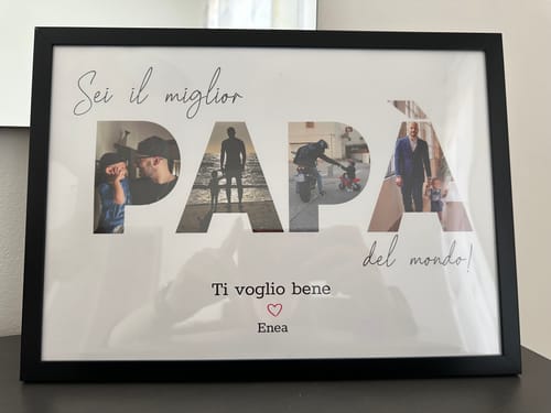 Customer photo review of Buona festa del papà - Poster personalizzato