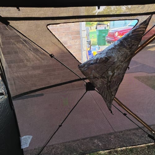 Customer photo review of FLASH SALE TideWe 4-6 Person Turkey Hunting Blind See Through Camo Ground Blind