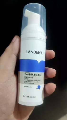 Customer photo review of Lanbena Teeth Whitening Mousse