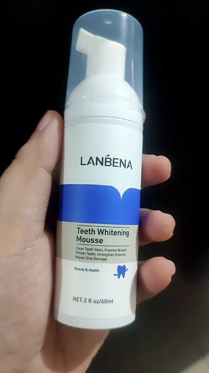 Customer photo review of Lanbena Teeth Whitening Mousse
