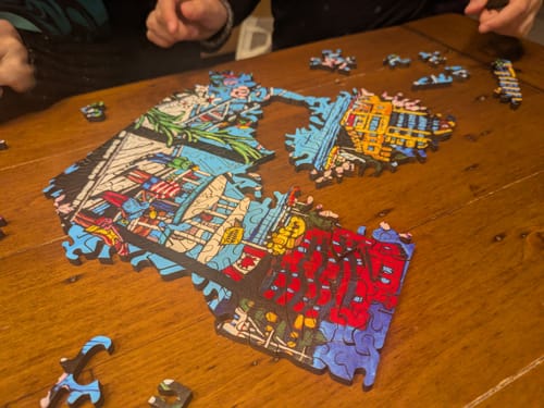 Customer photo review of Pickle Boat Wood Jigsaw Puzzle