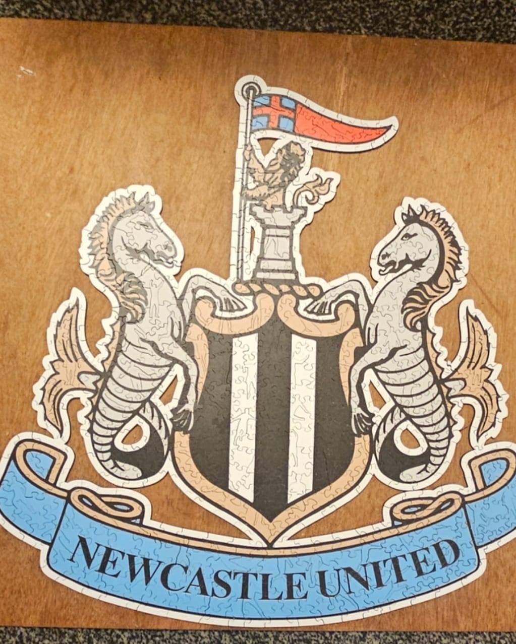 Customer photo review of Newcastle United FC® Crest - Wooden Puzzle