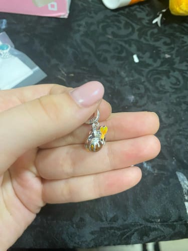 S. review of 925 Sterling Silver Honey Bee Charm image 1 out of 1