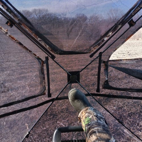 Customer photo review of FLASH SALE Vis360 See Through Silent 4 Full Panels Deer Hunting Blind