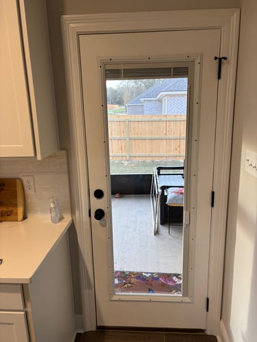 Customer photo review of Raise & Lower Blinds Glass and Frame Kit (Full Lite)