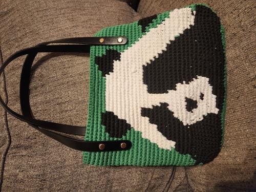 Customer photo review of Chunky Panda Crochet Tote Kit