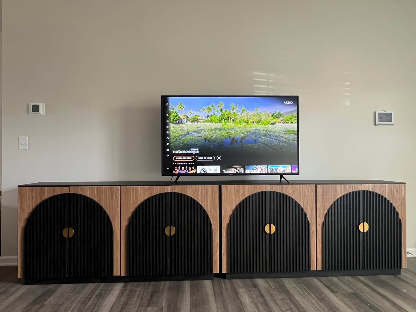 Customer photo review of 65" Arched Modern Fluted Sideboard Buffet Cabinet