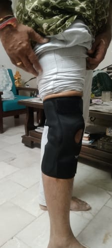 Customer photo review of Functional Knee Support | Provides moderate support & stability to the Knee | Color - Black (Single Piece)
