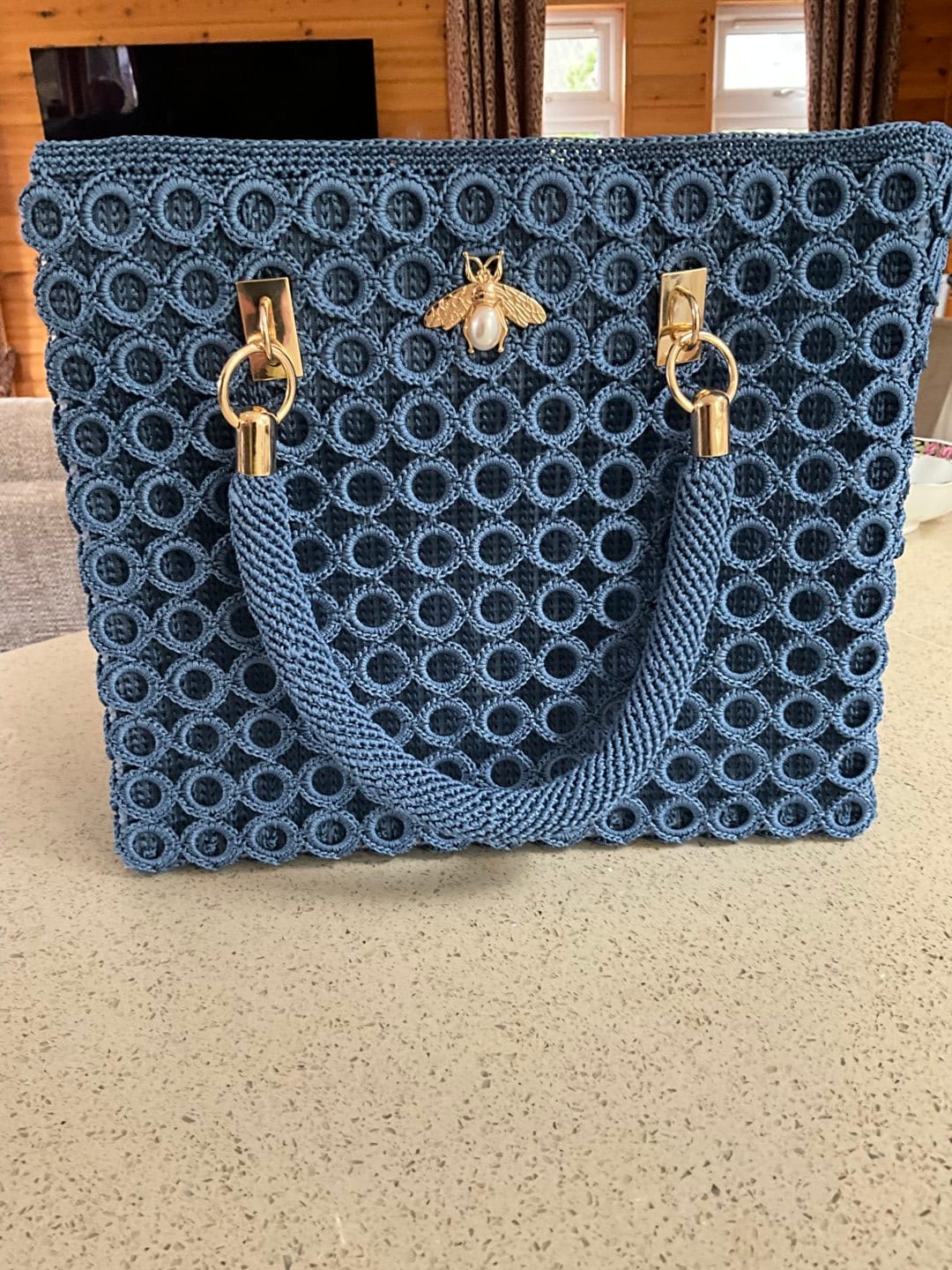 Customer photo review of CrochetPark™ Garden Bee Crochet Bag Kit