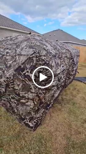 Customer photo review of FLASH SALE TideWe 4-6 Person Turkey Hunting Blind See Through Camo Ground Blind