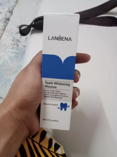 Customer photo review of Lanbena Teeth Whitening Mousse