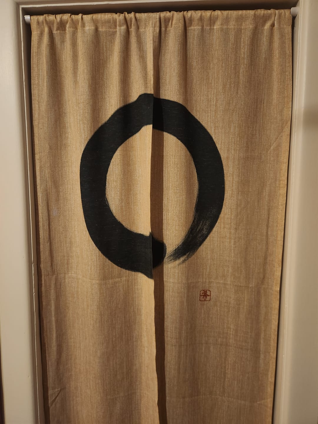 Customer photo review of Japanese Noren Curtain Zen