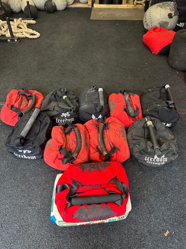 Customer photo review of Strongman throwing bags