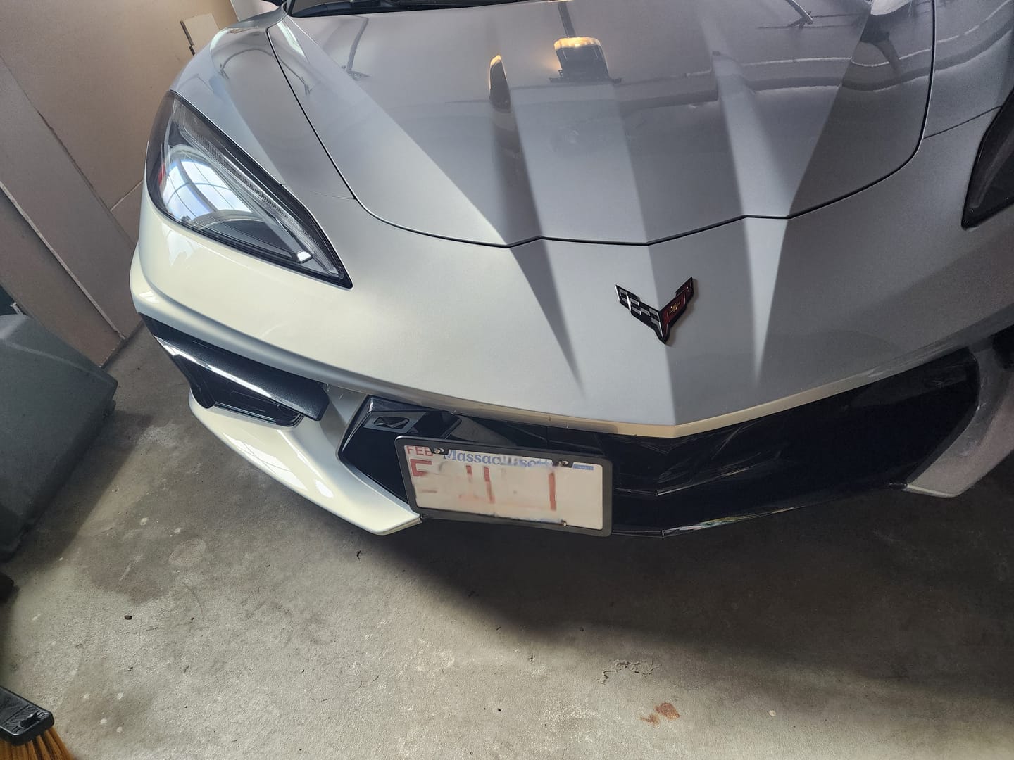 Customer photo review of 2020-Up Corvette C8 Tow Hook License Plate Adaptor
