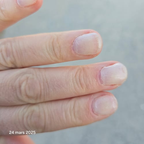 Customer photo review of Crystal Clear Dipping Powder