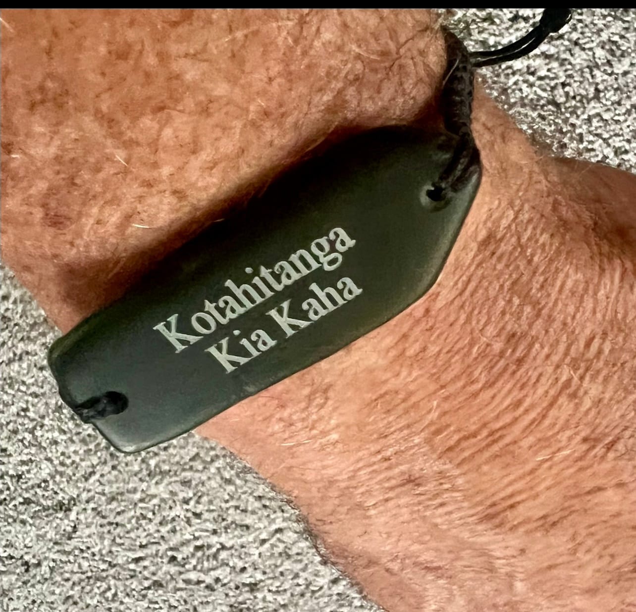 Customer photo review of Greenstone Bracelet