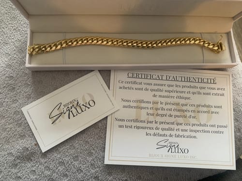 Customer photo review of 10KT Gold Miami Cuban Box Lock Bracelet