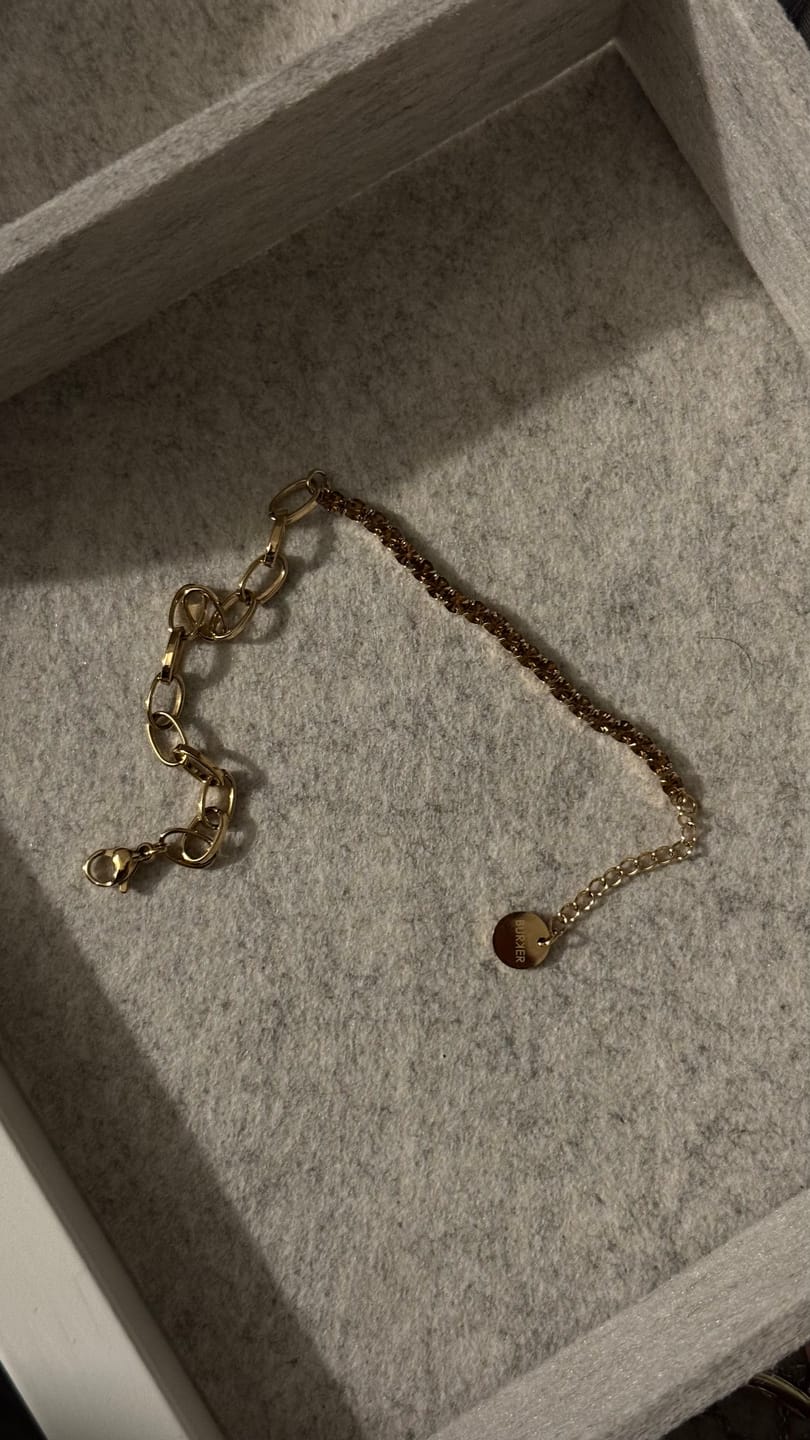 Customer photo review of Jade Gold Brown Bracelet