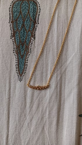 Customer photo review of Stay Golden Necklace