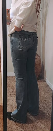 Customer photo review of High Spirits - Judy Blue Tinted Flare Jeans