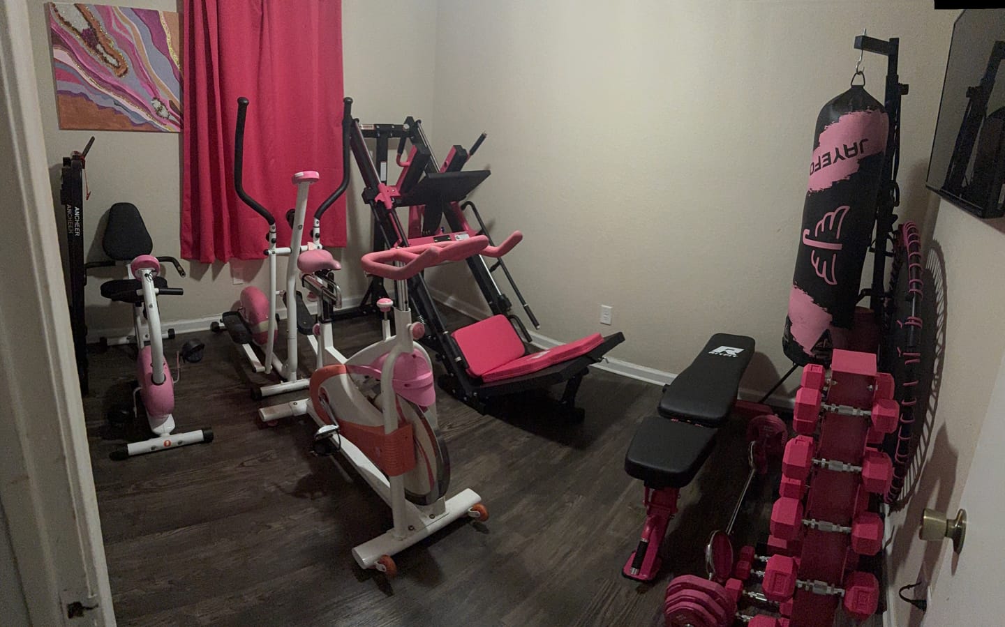 Customer photo review of RitFit BLP01 45 Degree 3-In-1 Leg Press Hack Squat and Calf Raise Machine - Pink