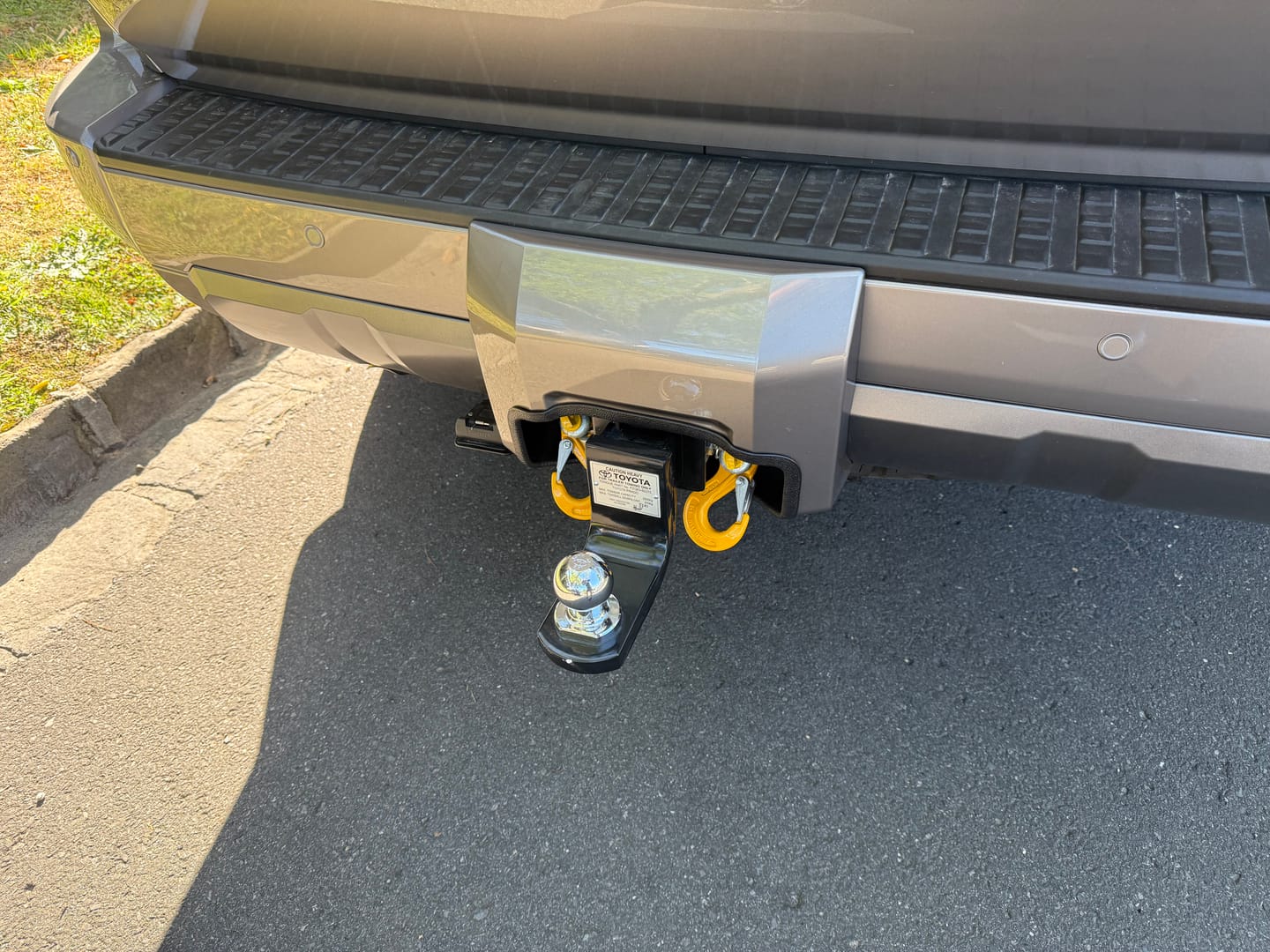 Customer photo review of Tow Bar Cover Cut Out Service for 250 Series Prados