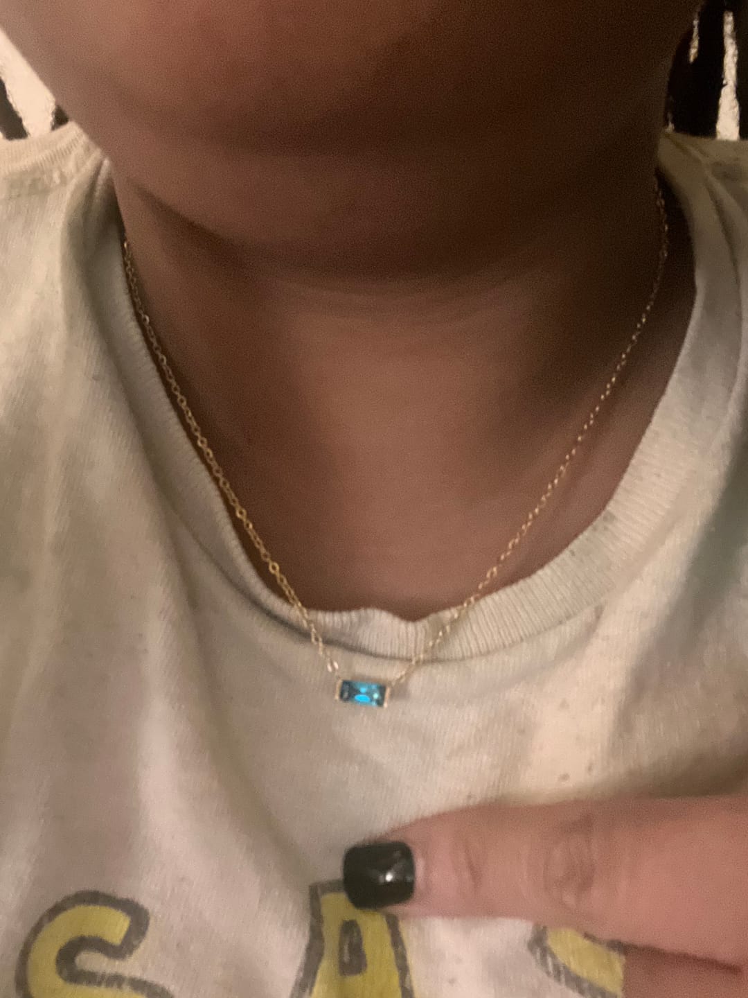 Customer photo review of Birthstone Crystal Necklace