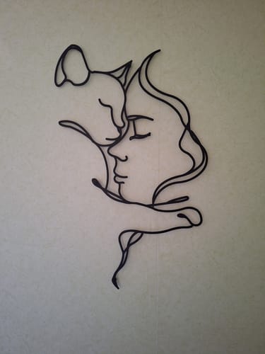 Customer photo review of Décoration Murale Métal - Amoureux des chats