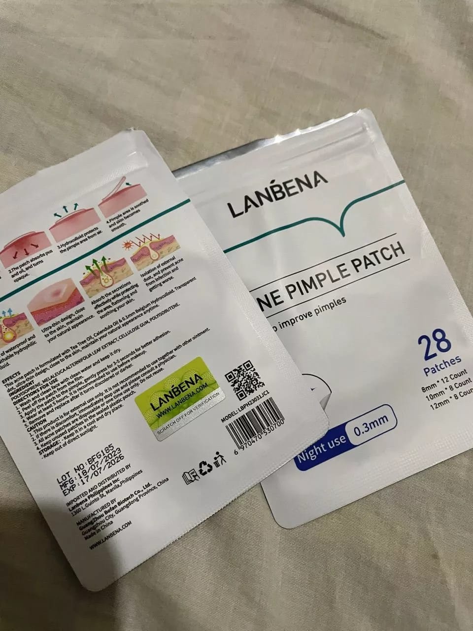 Customer photo review of Lanbena Acne Pimple Patches