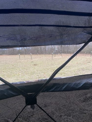 Customer photo review of FLASH SALE TideWe 4-6 Person Turkey Hunting Blind See Through Camo Ground Blind