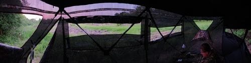 Customer photo review of FLASH SALE TideWe 4-6 Person Turkey Hunting Blind See Through Camo Ground Blind