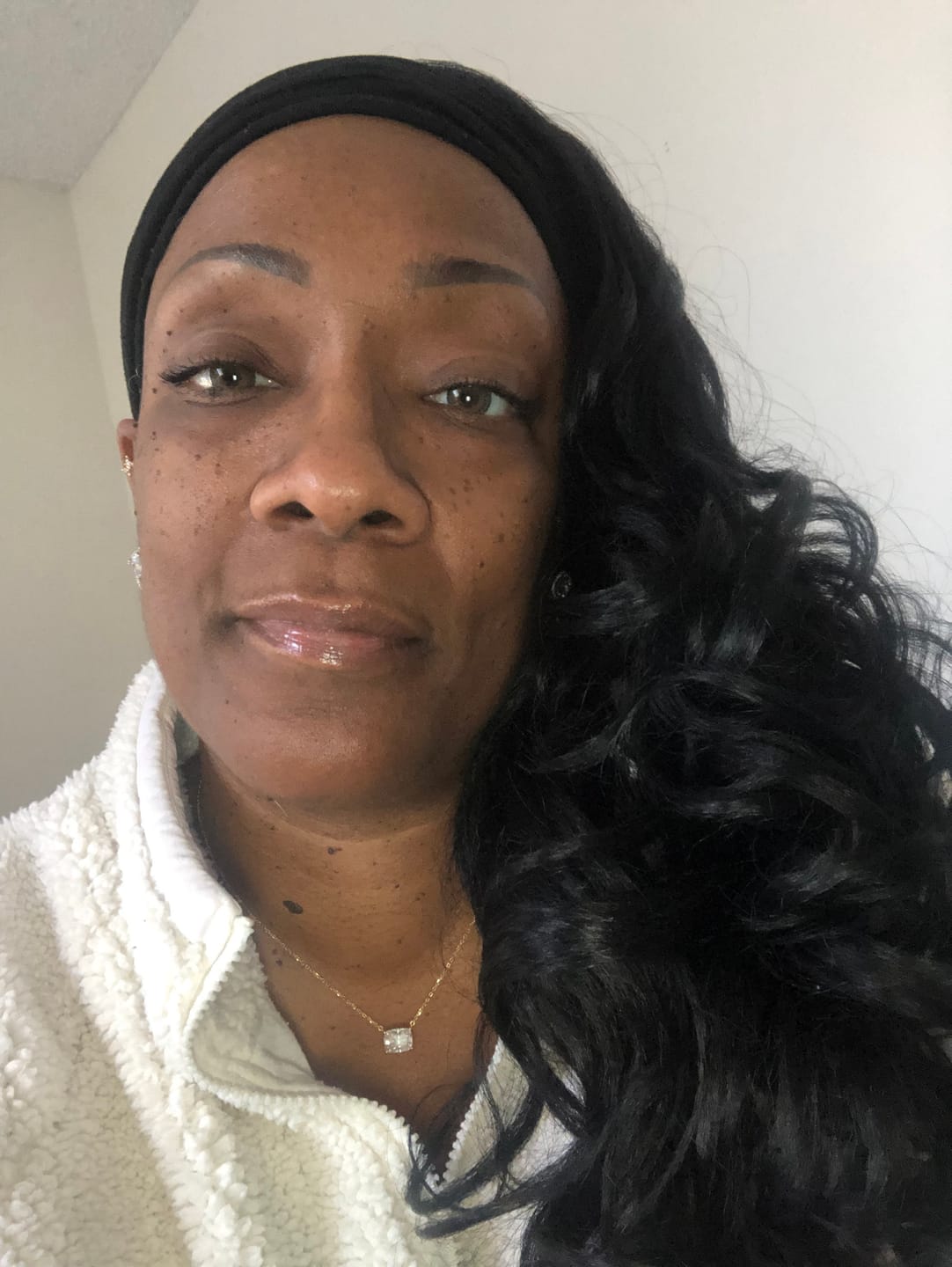 Customer photo review of Sensationnel Instant Weave Drawstring Half Wig Updo - IWD 3