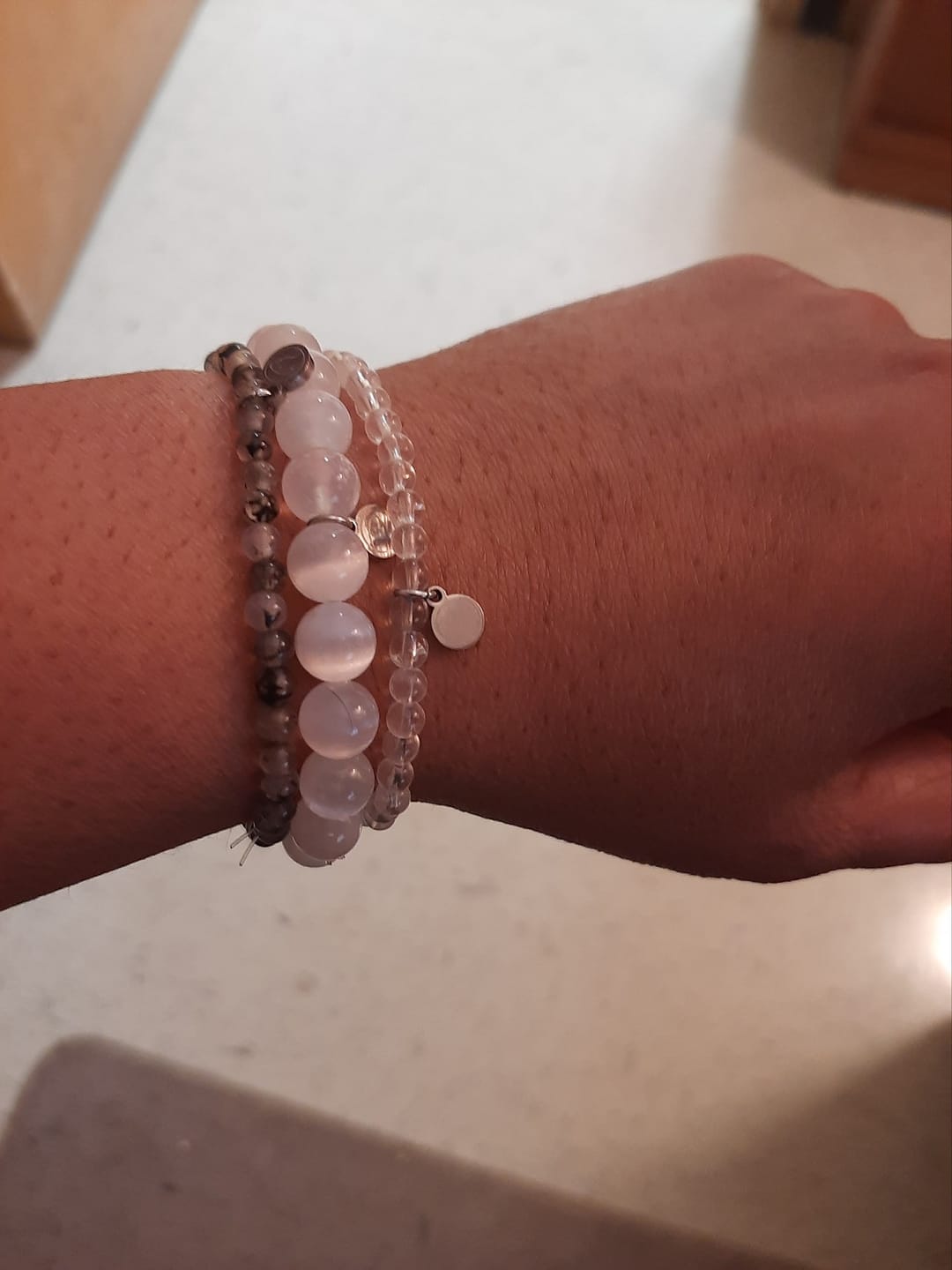 Customer photo review of Selenite Bracelet