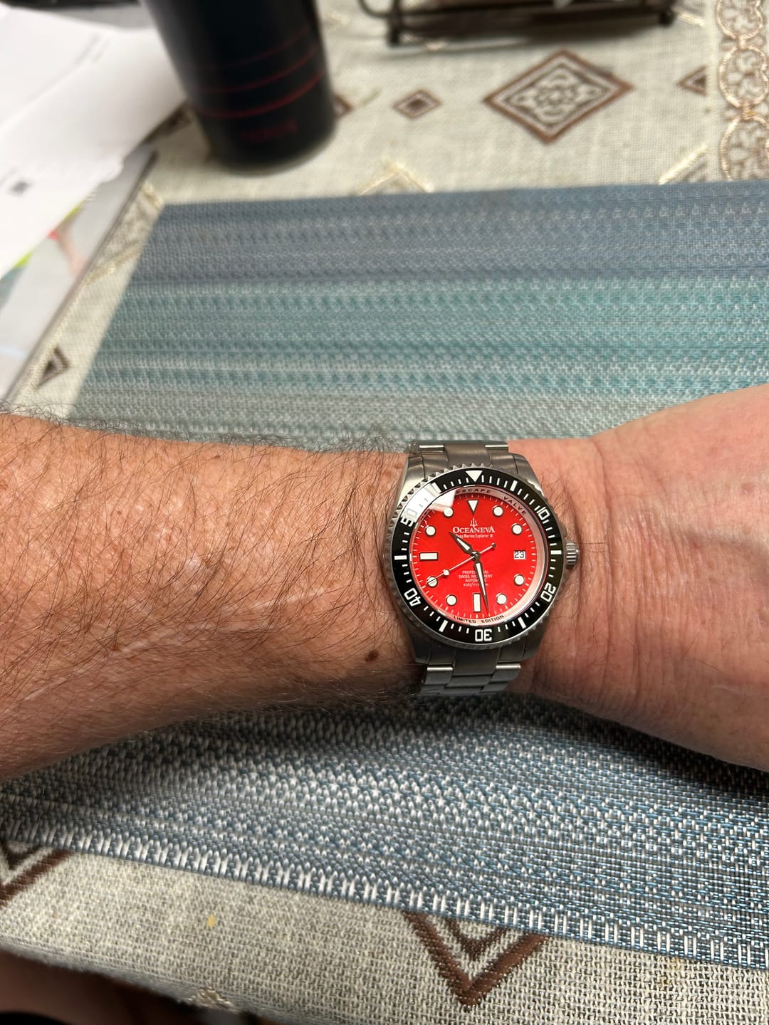Customer photo review of Oceaneva Deep Marine Explorer II Titanium Limited Edition