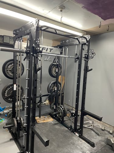 Customer photo review of RitFit M1 Multi-Functional Smith Machine 2.0 with Cable Crossover System and Squat Rack for Home Gym