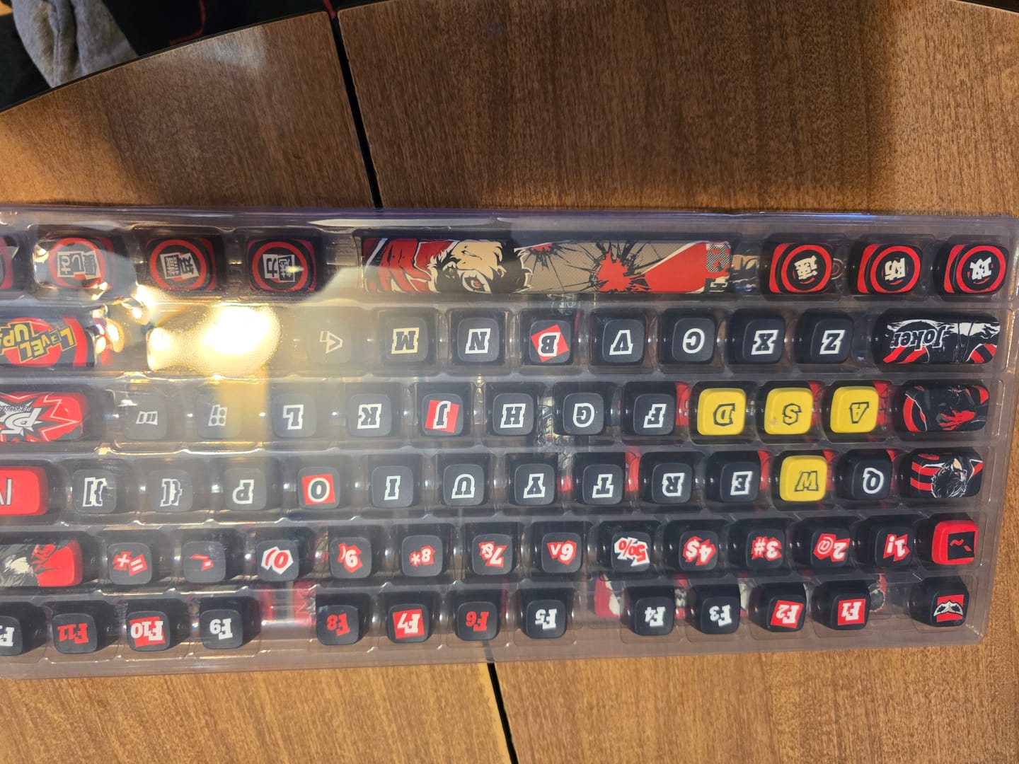 Customer photo review of Pudding Four-sided Light-transmitting Anime Keycaps