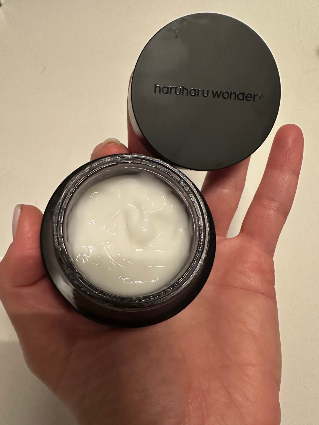 Customer photo review of Krēms ar melniem rīsiem jutīgai ādai Haruharu Wonder Black Rice Hyaluronic Cream Unscented