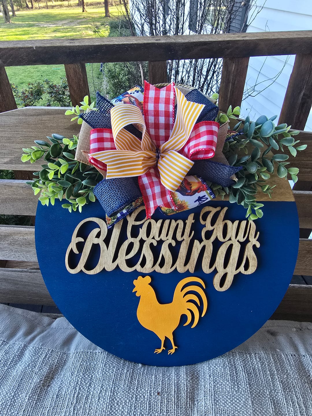 Customer photo review of Unfinished Wood Rooster Chicken Shape - Farm Animal - Craft - up to 46" DIY