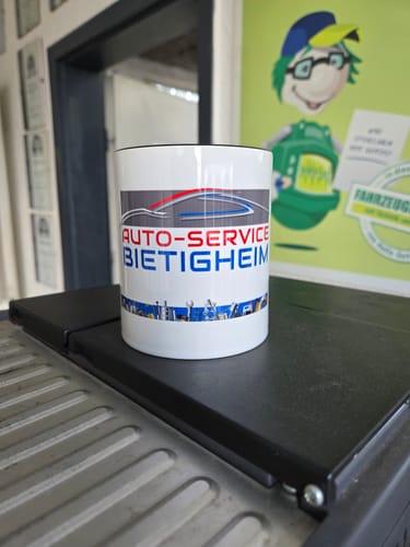 Customer photo review of TassenExpress - Becher Keramik Tasse mit Logo bedruckt 325ml Firmenlogo